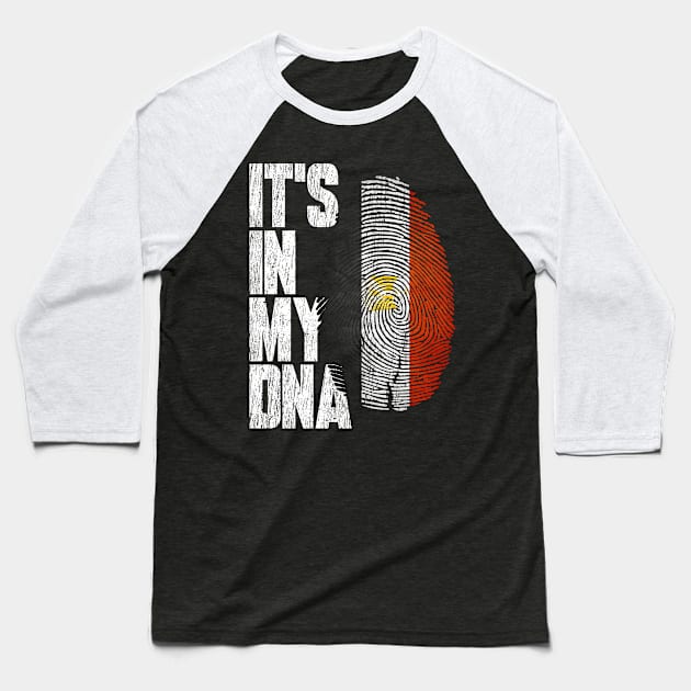 It's In My DNA Egyptian Shirt Proud Hispanic Gift Egypt Flag Baseball T-Shirt by heart teeshirt